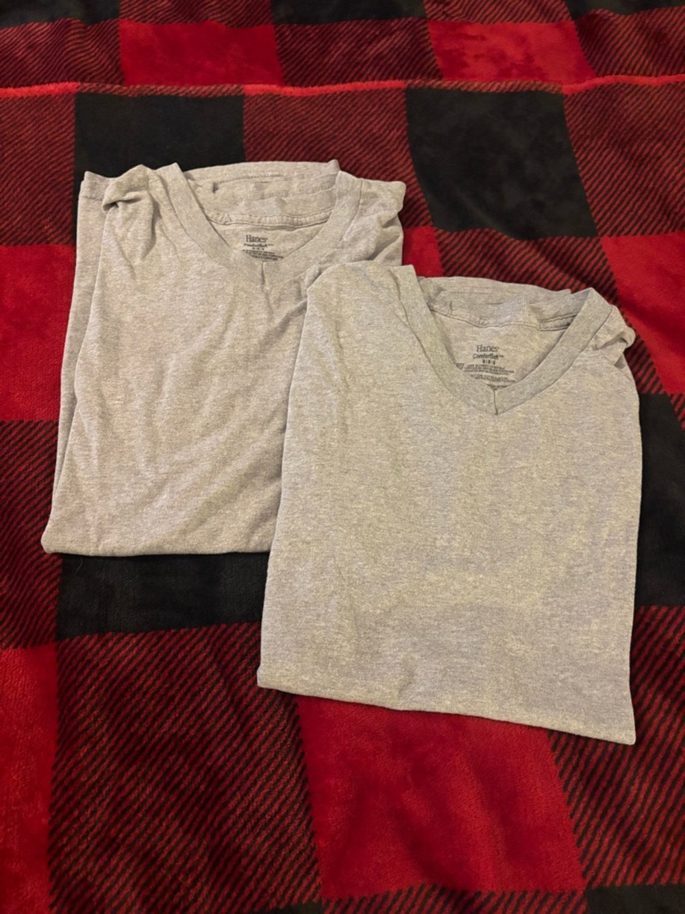 2 Hanes Gray T-Shirts